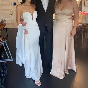 Show me your mumu champagne satin maxi dress! Used once!